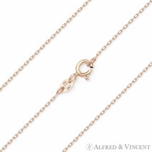0.9mm Anchor Cable Link .925 Sterling Silver 14k Rose Gold-Plated Chain Necklace - £9.61 GBP+