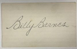Billy Barnes (d. 2012) Signed Autographed 3x5 Index Card - £15.97 GBP