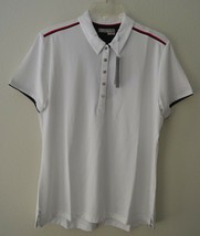 Callaway Womens Golf Performance Short Sleeve Front Panel Solid Top Sz L White - £19.75 GBP