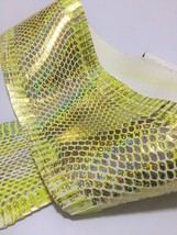 Iridescent Elaphe Snake Skin Leather Snakeskin Shifting Metallic Brushed... - $11.05+