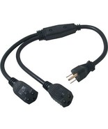 Convert 1 outlet to 2 Splitter Cord Y ADAPTER Plug Power Cables to Go C2... - $43.54 CAD