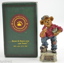 Collectible Boyds Bears Coach Grizberg Resin Figurine Handmade 2000 Teddy Bear - $14.50