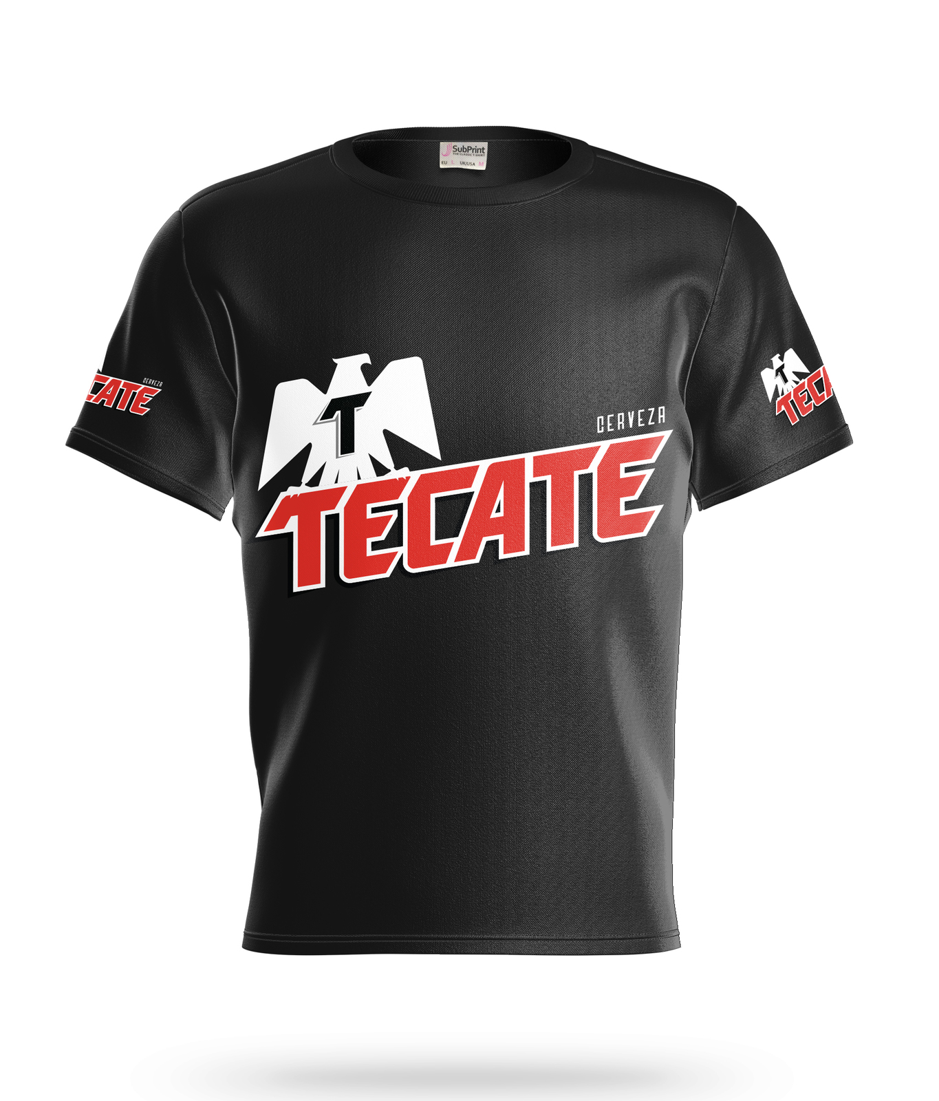 Tecate Beer Logo Black Short Sleeve  T-Shirt Gift New Fashion
