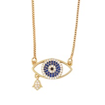Cubic Zirconia &amp; 18K Gold-Plated Eye &amp; Hamsa Pendant Necklace - $16.99
