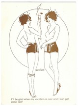 Vtg ART DECO FASHION Funny POSTCARD Print 8x6 WOMEN Girl FLAPPER Risque ... - £11.62 GBP