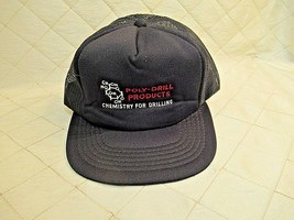 Poly-drill Chemistry for Drilling Embroidered Trucker Hat Mesh Black OS Vtg - £18.56 GBP