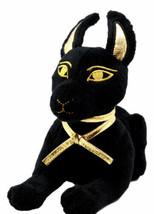 Ebros Small Black &amp; Gold Egyptian God Of Afterlife Anubis Dog Plush Toy ... - £14.93 GBP