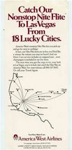 America West Airlines 18 Lucky Cities to Las Vegas &amp; Service Seattle &amp; P... - $23.76
