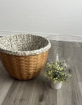 Longaberger XL PLANTER BASKET 16&quot; w Fabric Liner and Plastic Protector 2004 - $1,824.23 MXN