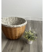 Longaberger XL PLANTER BASKET 16&quot; w Fabric Liner and Plastic Protector 2004 - $98.99