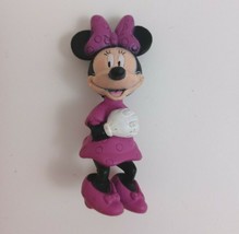 Disney Minnie Mouse  Fuschia Dress &amp; Bow 2&quot; Collectible Figure - £2.28 GBP