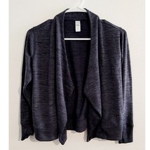 Athleta Girl Open Cardigan w/ Thumbholes Dark Heather Grey Size Medium 8/10 - $25.00