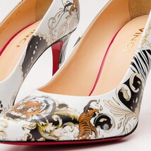 The Perugia White Leather Pump Women Shoe image 3