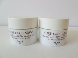 FRESH Rose Face Mask Infused Real Rose Petals Soothes Tones - 0.5 oz (LO... - £12.24 GBP