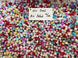 ~280~Piece Painted Glass Beads 7oz+Bulk Mixed Lot #8 Craft Jewelry!!!! - £11.92 GBP