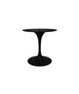 36&quot; Black Tulip Dining Table Fiberglass Top Aluminum Cast Base - €547,88 EUR