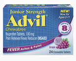 Advil Junior Strength Chewable Tablets - Grape, 24 Count - £10.26 GBP