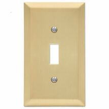 Toggle WALLPLATE 1-Gang Stamped Steel Satin Brass - Amerelle 163TSB Century - $0.99
