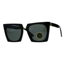 Impact Resistant Glass Lens Sunglasses Womens Oversized Square Fashion - $10.95