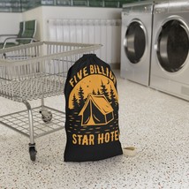 Custom Laundry Bag, Camping Humor, &quot;Five Billion Star Hotel&quot; Graphic, Du... - £25.02 GBP+
