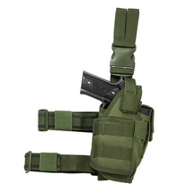 NEW Tactical Leg Thigh Drop Down Pistol w Light or Laser Holster OD OLIV... - £23.26 GBP