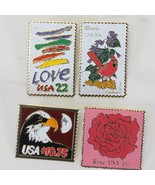 USPS Postage Stamp Metal Pins Love 22 c Rose 18 c USA $10.75  Illinois 20 c - $28.22 CAD