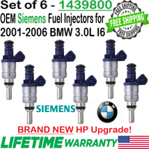 NEW Siemens OEM x6  Fuel Injectors for 2001-2006 BMW 3.0L V6 1439800 - £295.81 GBP