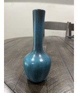 Vintage Turquoise Blue Black Royal Haeger Pottery Bud Vase RG-68 - $53.77 CAD
