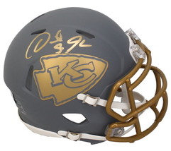 Derrick Johnson Autographed Kansas City Chiefs Mini Speed Slate Helmet B... - £62.99 GBP