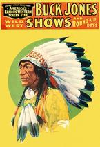 Buck Jones Wild West Shows - 1929 - Promotional Advertising Poster - £7.95 GBP+