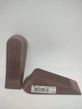 2 LOT Ace 5&quot; Inch Brown Rubber Wedge Door Stop 5296330 Business Home Office - £10.27 GBP