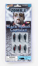 Black Blood Zombie Capsules - Theatrical Makeup Prop - Halloween - Large... - $3.85