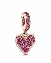 NEW Pandora Pink Freehand Heart  Charm - £35.39 GBP
