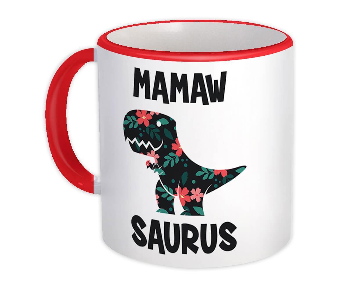 MAMAW Saurus : Gift Mug Birthday Dinosaur T Rex cute Family Grandma Grandmother Item image 2