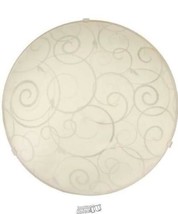 Simple Designs-Scroll Swirl Design 1-Light White Ceiling Round Flush Mount - £11.20 GBP