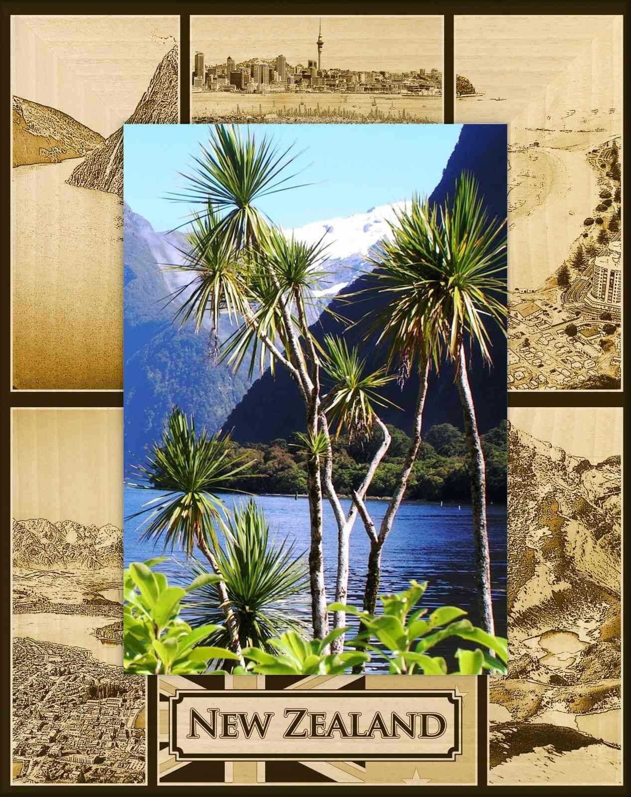 New Zealand Laser Engraved Wood Picture Frame Portrait (5 x 7) - $30.99