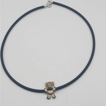 Sterling Silver Bear charm on a Stretch Cord necklace - $45.00