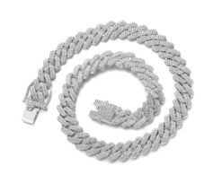 Cuban Link Chain Mens Iced Out Miami Cuban Bling - £41.19 GBP