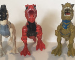 Lot of 3 Hard plastic Dinosaurs Approximately 6” Tall Toy T6 - £7.77 GBP