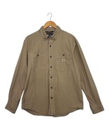 Carhartt Shirt Mens Large Brown Rugged Flex Button Up Long Sleeve Workwear - $457.31 MXN