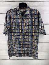 TORI RICHARD Hawaiian Button Front Camp Shirt 100% Cotton Lawn Medium - £15.67 GBP