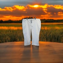 Lane Bryant White Pedal Pusher Capri Pants Women 22 MidRise 5 Pocket Str... - $25.73
