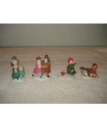 4 Lemax Christmas village ceramic figures mint - $19.79