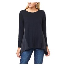 DG2 by Diane Gilman Women&#39;s Side Draped Combo Top (BLACK, XSMALL) 809218 - $15.73