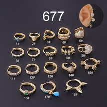 1Piece New Piercing Heart Hoop Earrings 2022 for Women Fashion Jewelry Ear Cuffs - £8.63 GBP