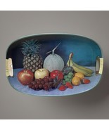  Vintage 1950s Fruit Picture Two-Handle Bar Tray 17.5” – Kitsch &amp; Retro!  - $1,022.08 MXN