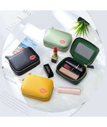 Genuine Leather Lipstick Cases With Mirror For Purses Makeup Bags Organizer - £14.37 GBP