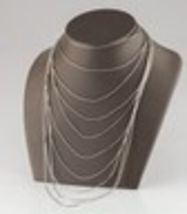 Gorgeous Running Bear Liquid 925 Silver Multi-Strand Bib Necklace 10 Str... - $1,006.79