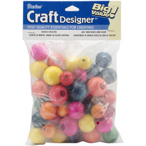 Darice Wood Beads 45 pc. Large Assorted Colors - £21.72 GBP