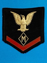 WWII, UNITED STATES NAVY, U.S.N.  3rd CLASS, MAIL CLERK, RATE, RED ON BLUE - $15.00